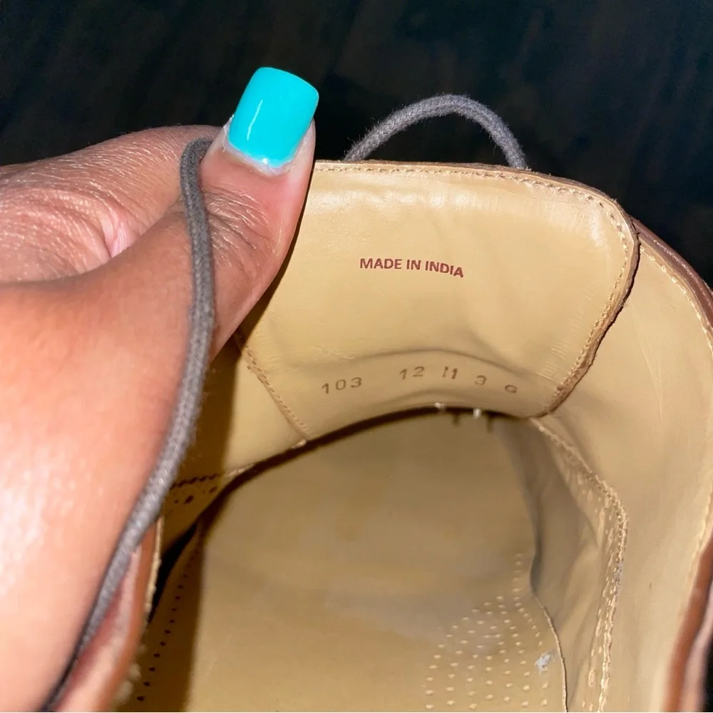 Cole Haan Cambridge Wingtip Dark Brown Walnut Leather Oxfords Size 12M